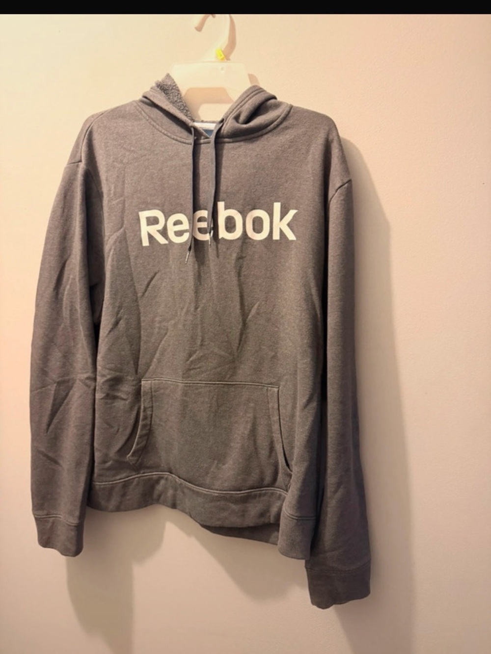 Reebok Gray Hoodie with White Logo